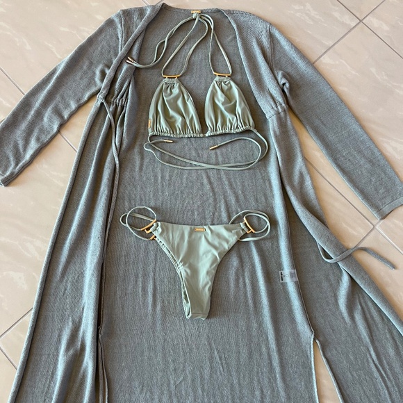 2845 Cult Gaia granite Nina Cardigan S &  Riley Bikini set (top S/ bottom XS) - Picture 11 of 16